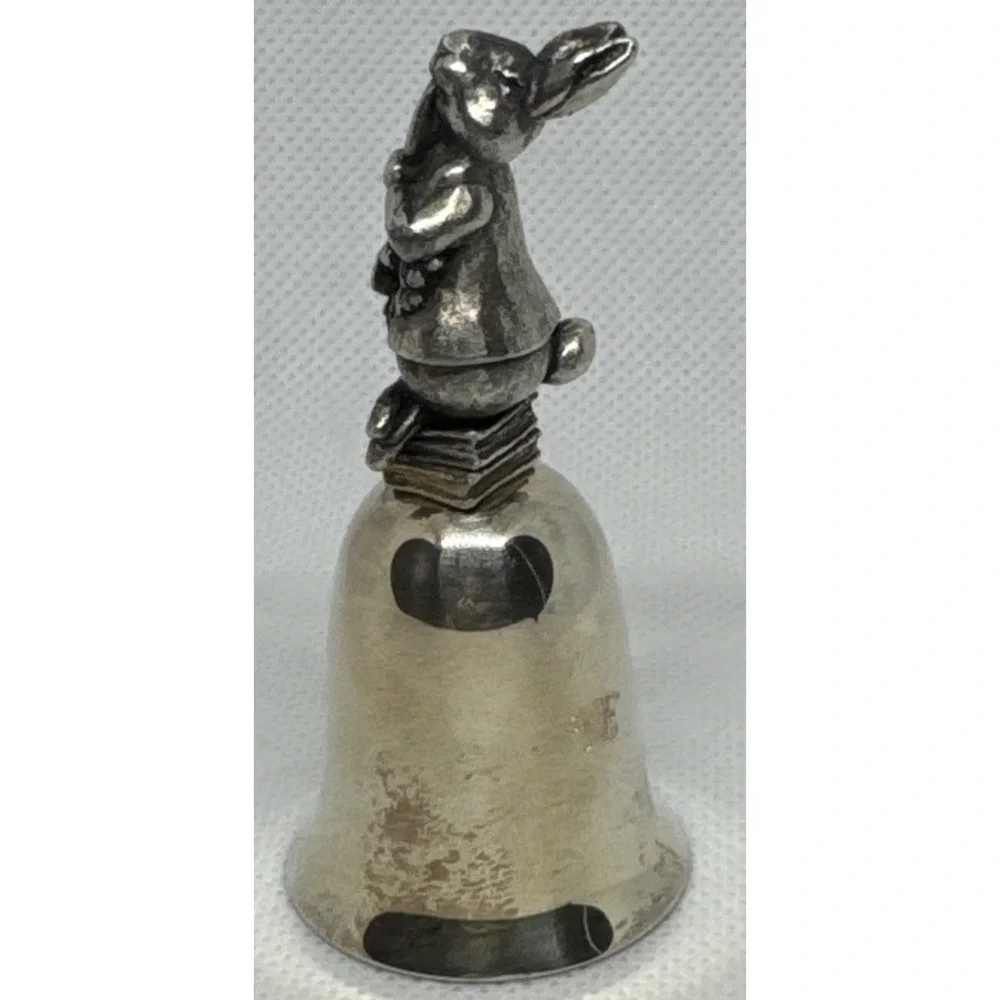Beatrix Potter Benjamin Bunny Pewter Bell NE Collectors Society